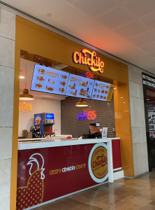 The ordering window and menu of Chickito